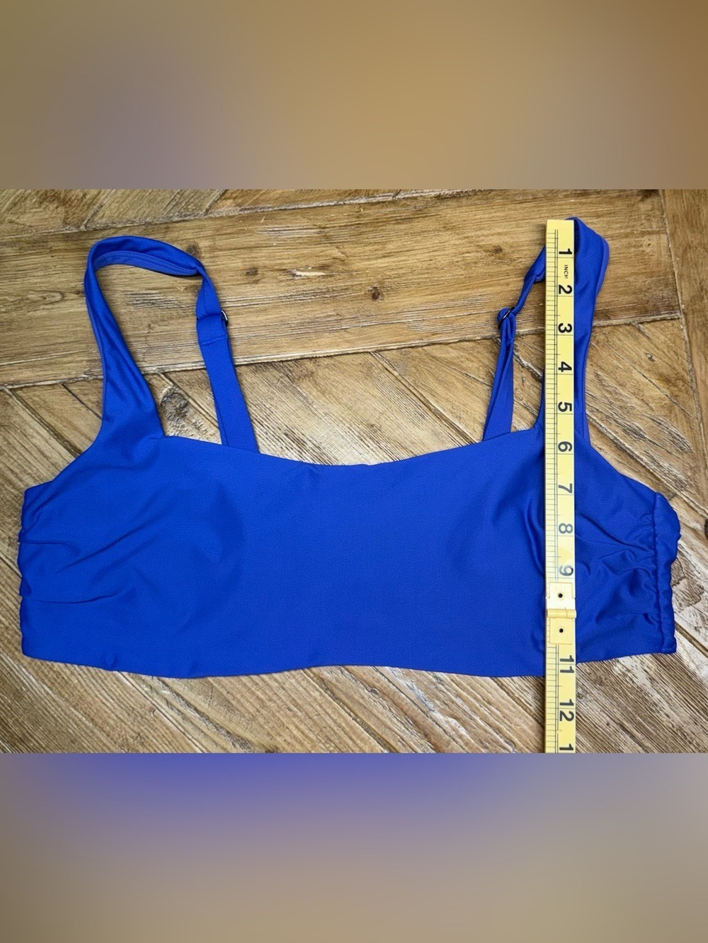 Athleta Electric Blue Square Neck Bikini Swim Top w/ Cups Size 38B/C - Picture 6 of 9